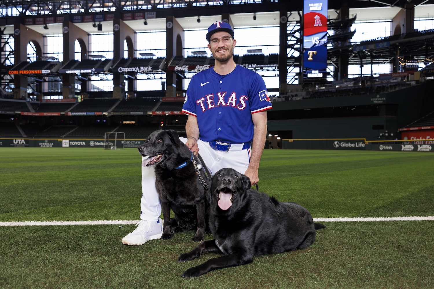 Andrew Heaney with Sadie and Charlie.